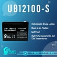 thumbnail image 2 of 4-Pack UB12100-S Universal Sealed Lead Acid Battery (12V, 10Ah, F2 Terminal, AGM, SLA) Replacement - Compatible With Schwinn S500, S350, Missile FS, S180, S750, S600, Razor Rebellion Chopper, 2 of 8