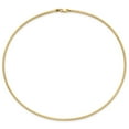 thumbnail image 3 of 14K Yellow Gold Fancy Omega Chain Necklace 2 mm Round 16 inch, 3 of 4