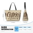 thumbnail image 4 of Sigee Coffee Time (2) Print Extra Large Waterproof Beach Travel Bag with Zipper - Durable and Versatile for Vacation, Gym, and Daily Use, 4 of 7