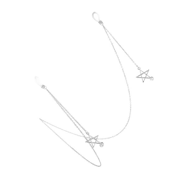 DINHEAROM Spectacle Chains For Women 1Pack 33.5In Silver Metal