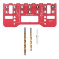 thumbnail image 2 of Shelf Pin Jig, Adjustable Prevent Wear Accurate Shelf Pin Jig Drill Guide Template High Efficiency  for Hole Punching, 2 of 7