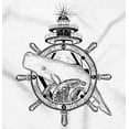 thumbnail image 2 of Nautical Whale Wheel Spiritual Animal Unisex Fleece Graphic Zip Up Hoodie Brisco Brands 3X, 2 of 5