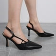 thumbnail image 4 of Vimisaoi Heeled Sandals for Women Kitten Heels Stiletto High Heel Slingback Pump Shoe Pointed Toe Slip On Closed Toe Pleated Pumps Comfortable Sexy Casual Fashion Dress Shoes, 4 of 6