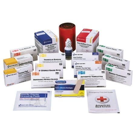 Unitized Kit Refill - First Aid Only Unitized ANSI Compliant First Aid Kit Refill, Class B, 100 People, 217 Pieces