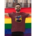 thumbnail image 2 of Live With Pride Banner T-Shirt Men -Smartprints Designs, Male 5X-Large, 2 of 4