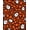 Orange, Pattern 2, variant on ODIKA 3'x5' Machine Washable Non-Slip Area Rug, Cartoon Leaf Mosaic with Autumn Pumpkin Accents High Traffic Rug, Orange, 601664