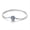 Blue AAA CZ Bracelet, variant on European 925 Sterling Silver Snake Bracelet Flowers Clasp Chain for Charms Women Jewelry