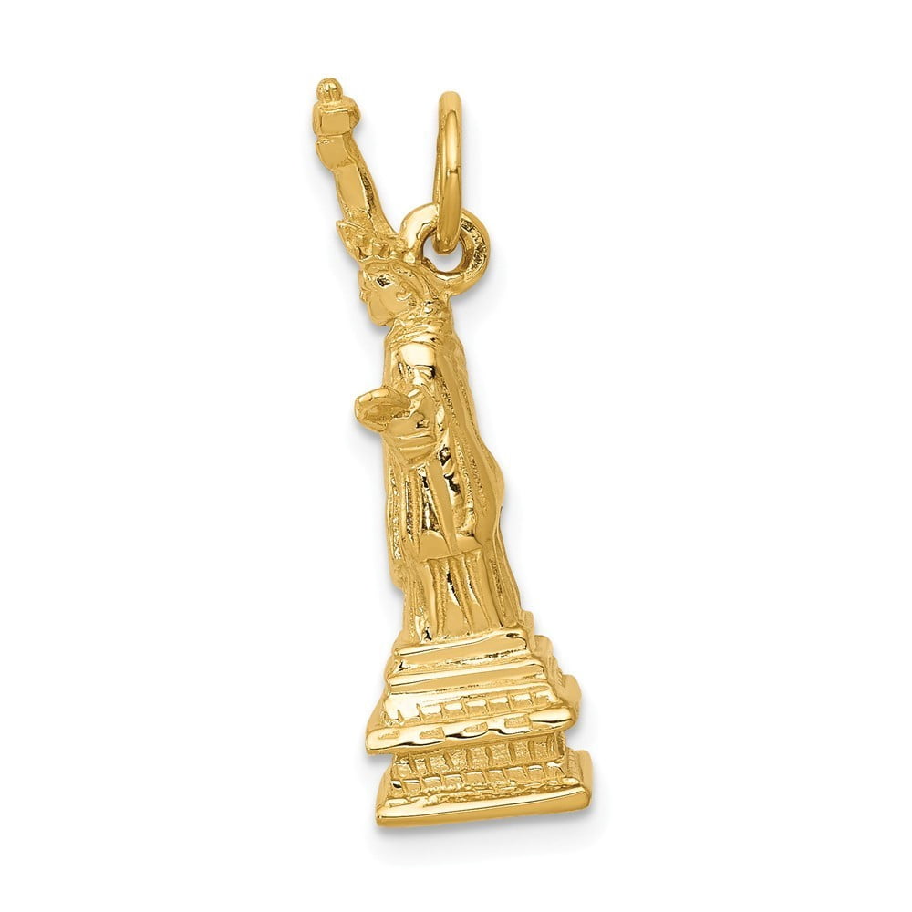 Jewelry 14k Yellow Gold Statue Of Liberty Charm 4.6 Grams