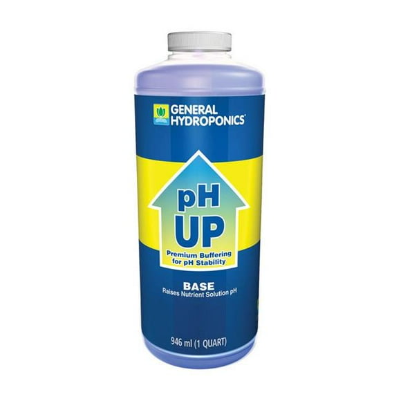 General Hydroponics 7638158 1 qt. pH Up Base Nutrient Solution - Pack of 12