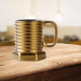 thumbnail image 3 of Porcelain Coffee Mugs Screw-Shaped Industrial Style Water Mug Ceramic Mug for Men , Gold, 3 of 8