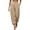 Khaki, variant on hoksml Women's High Waisted Jogger Pants Double Button Pleated Front Cuffed Trousers with Pockets for Casual Work