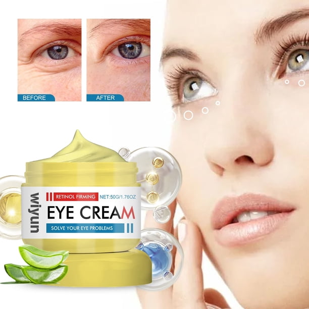 Crema de Retinol para Ojos | Fórmula Reafirmante y Iluminadora con Vitamina C | Reduce Ojeras y Bolsas | Mejora la Elasticidad | Nutrición Profunda e Hidratante | 61.5g | 5x5x4.5cm