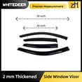 thumbnail image 4 of ZH's 2mm Thickened Sun Rain Deflector Guards for BMW 5 Series(e60) Sedan 2004 2005 2006 2007 2008 2009 2010  2mm Thickened Tape-On Side Window Visor 4 Pieces……, 4 of 10