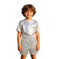 thumbnail image 3 of Lullu Boy Shiny Metallic Shorts Pull On Stretch Stage Performance Dance Shorts, Sizes 3-18, 3 of 3