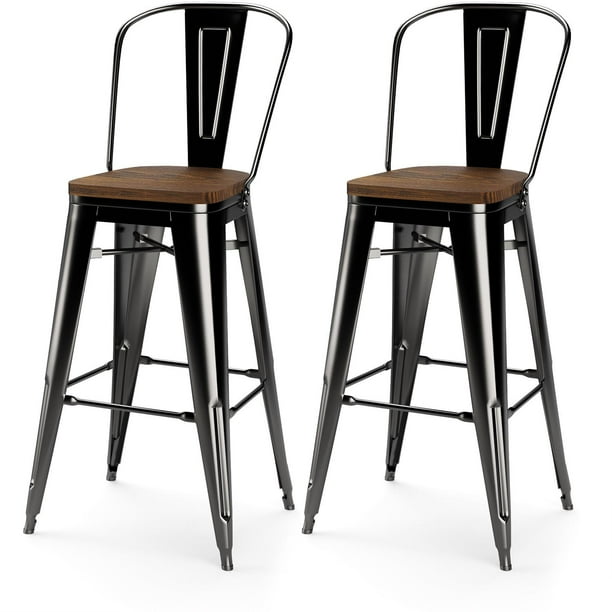 VIPEK 30 Inches Metal Bar Stools 30" Height Barstool with ...