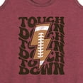 thumbnail image 3 of Instant Message - Football Lightning Bolt Touchdown - Women's Racerback Tank Top, 3 of 6