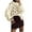 Beige, variant on DAFPZW Women's Hollow Out Pullover Sweater Oversized Long Sleeve Crew Neck Jumper Tops Crochet Chunky Knitted Sweater