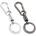 thumbnail image 1 of Spring Keychain Clip Key Ring, 2PCS Metal Keychain Carabiner Clip Keyring Keychain with 2 Key Rings Retractable Key Ring Chain, 1 of 7