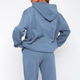 thumbnail image 5 of Sudadera Conjuntos de chándal de 2 piezas para mujer, cómoda sudadera con capucha, pantalón, traje deportivo, ropa deportiva de entrenamiento Ygjytge Azul T S para Mujer, 5 of 5