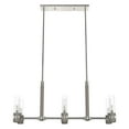 thumbnail image 2 of Hunter - River Mill 6-light Brushed Nickel, Large Chandelier, Dimmable, Rustic Style, Linear Shaped, for Bedrooms, Dining, Living Rooms - 19471, 2 of 9