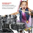 thumbnail image 6 of Pearl Roadshow Junior 5-Piece Drumset w/ 16" Bass Drum, Hardware & Cymbals - Jet Black, 6 of 8