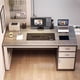 thumbnail image 5 of European Metal Office Desk Executive Reception Conference Modern Computer Desks Supplies Writing Escritorio Theater Furniture My Lux Decor Round, 5 of 24
