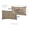 thumbnail image 5 of VHC Brands Sawyer Mill Plow Throw Pillow, Charcoal, 14x22, 5 of 7