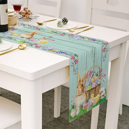 

Easter Tablecloth Banquet Holiday Party Desktop Decorative Table Runner Home Festival Table Decorative Runners