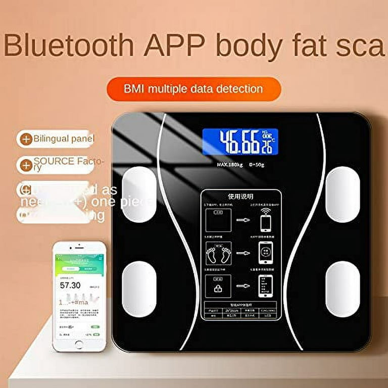 Swtroom Fat Scale for Body Weight, Smart Digital Bathroom Weighing Scales  with Body Fat and Water Weight for People, Bluetooth BMI Electronic Body