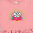 thumbnail image 4 of Inktastic Book Lover Owl Reading Librarian Girls Toddler Dress, 4 of 5