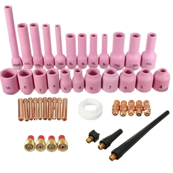 46 Pcs Tig Welding Nozzle Tig Gas Lens Collet Body Assorted Kit For Tig Welding Torch Sr Wp9 20 25 Welder Equipment Accessories