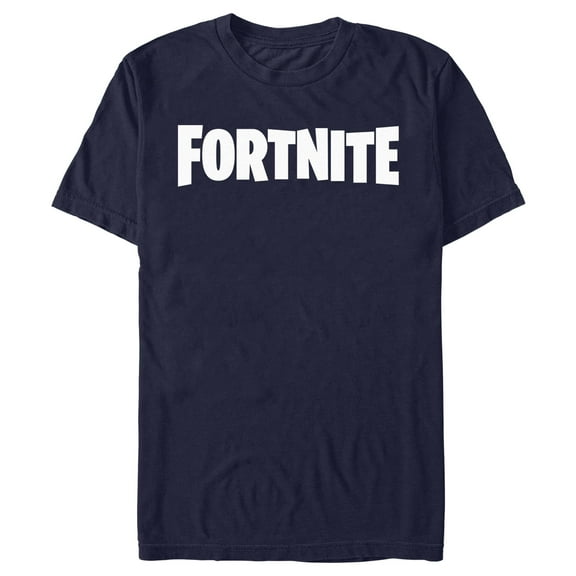 Men's Fortnite Official Logo Graphic Tee Navy Blue Large