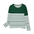 thumbnail image 4 of AherBiu Toddler Girl Tops Long Sleeve Striped Color Blocking Kids Shirts Crewneck Casual Fall Clothes Tunic, 4 of 6