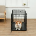 thumbnail image 2 of Max & Marlow Single-Door Dog Crate, Foldable Metal Wire Kennel, Portable, Tray and Divider Included, 30" x 19" x 21.5", 2 of 10
