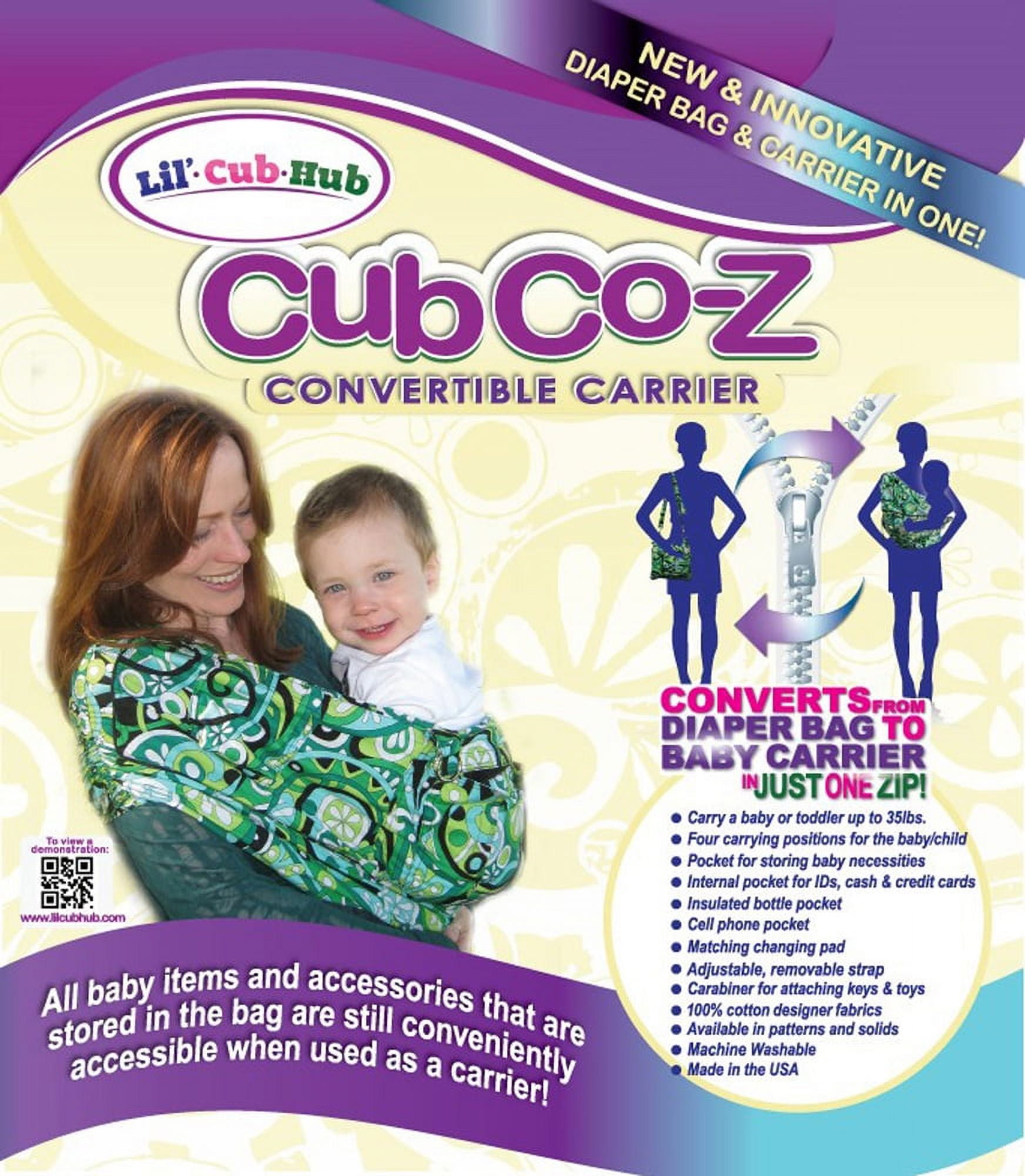 Lil' Cub Hub Cub Co-Z Convertible Carrier - Wildflowers, Small