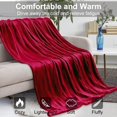 thumbnail image 2 of TEMOGU-Heated Blanket Twin Electric Blanket Throw, Soft Flannel Fast Heating Blanket Warm with 3 Heating Level 8-Hour Auto Shut Off Overheating Protection, Machine Washable, Red (62x84), 2 of 4