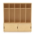 thumbnail image 2 of Wooden Classroom 5 Section Kids Locker With Storage, 2 of 6