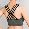 thumbnail image 2 of MSJUHEG Sports Bras For Women Bras For Women Sports Bra Women Rimless Yoga Running Cross Straps Underwear Sports Bra With Pads Removable Padded Bralette Gray M, 2 of 5