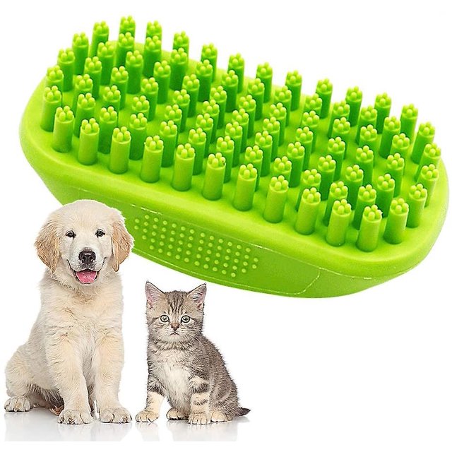 Cepillo de baño para mascotas, cepillo para perros y gatos, cepillo de aseo para mascotas, peine para mascotas, cepillo de masaje Feliz Sencillez