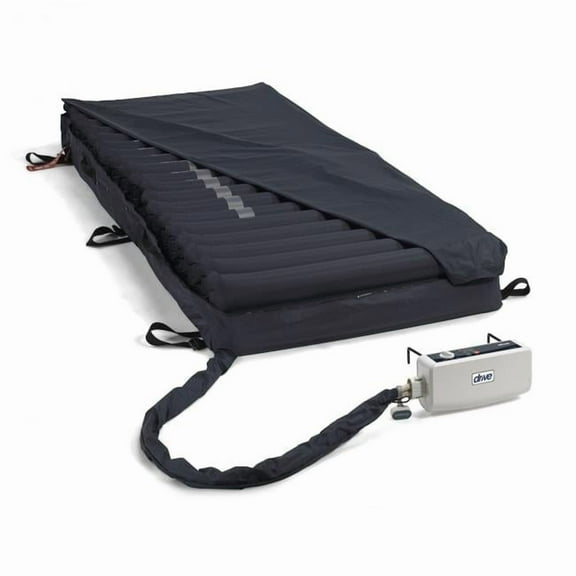 Med-Aire Melody Alternating Pressure & Low Air Loss Mattress Replacement System, Navy Blue