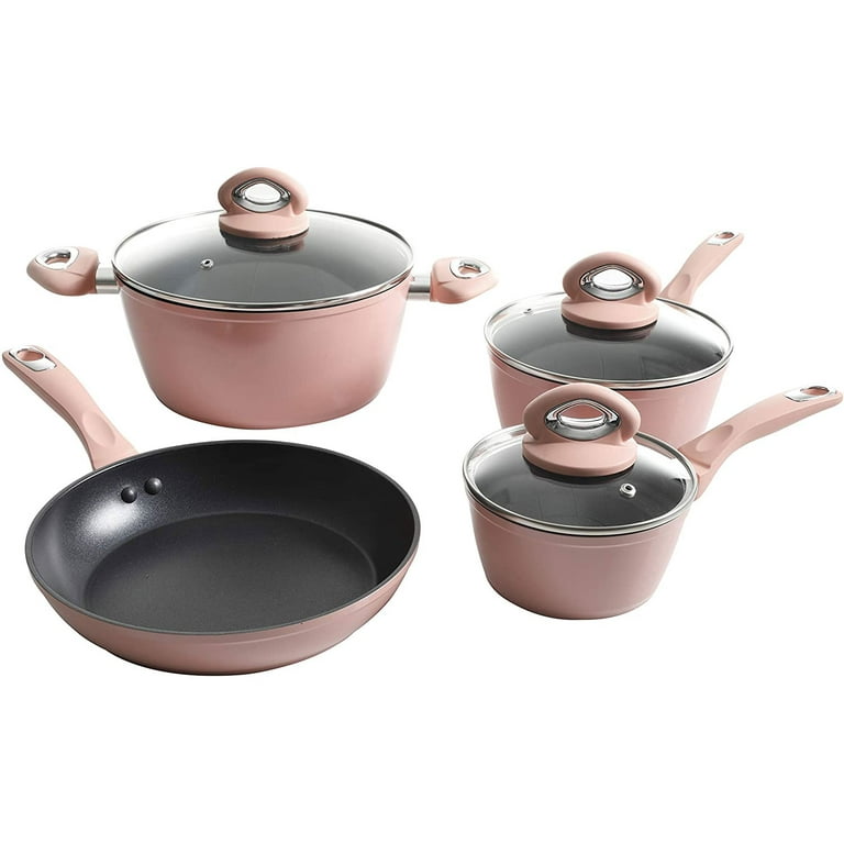 Oster Lynhurst 12Pc Nonstick Aluminum Cookware Set in Pink with Tools - Bed  Bath & Beyond - 32020763