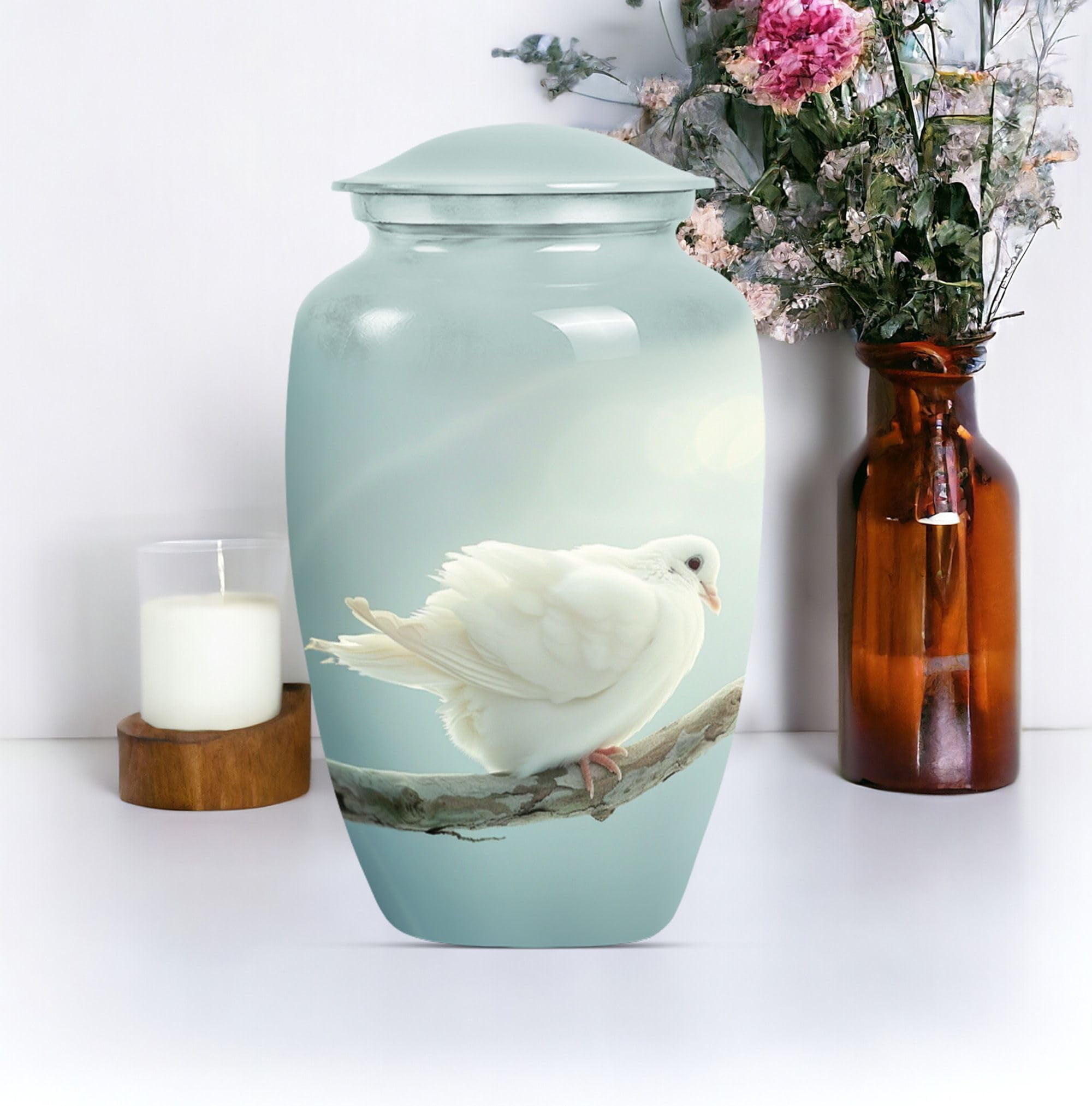 SUBSH Dove Urn, Urn for Human Ashes, 10 Inch Urn, Funeral Urns for Ashes, Large Urns for Human Ashes, Pet Urns, Cremation Urns, Urns for Ashes Adult Male, Urns for Human Ashes