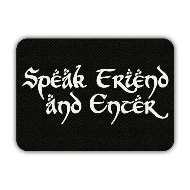 Tapete Decorativo Speak de 70x50 Cm Black Elitemat Decorativo