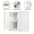 thumbnail image 6 of White Waterproof Bathroom Sink Cabinet w/Magnetic Base & Vintage Knobs - Adjustable Shelf Under Sink Storage 23.6x11.4x23.6 Inch, 6 of 7