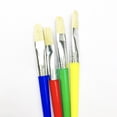 thumbnail image 2 of Pinceles de pintura para niños, 8 pinceles grandes lavables para niños pequeños, fáciles de limpiar y agarrar, redondos y planos, para preescolar con, 2 of 5