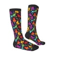 thumbnail image 4 of Lsque Colorful Cats Printed Crew Socks Men's Women's LightWeight Thin Casual Calf Socks ,Knee High Socks,Cotton Socks, 4 of 9