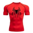 thumbnail image 3 of 2024Camiseta de compresión con estampado de araña para hombre, camiseta de secado rápido, camiseta para correr en gimnasio, manga corta transpirable, primavera, verano, M-3XL, 3 of 5