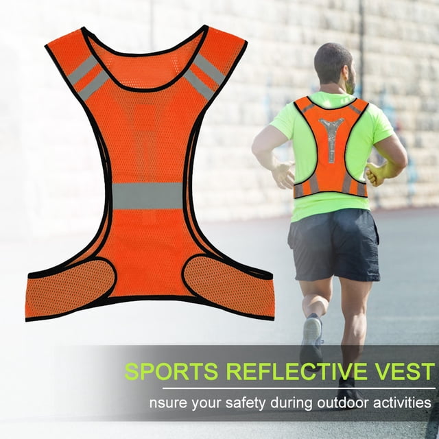 Chaleco para correr de alta visibilidad Chaleco de seguridad para el trabajo nocturno ajustable para correr de noche