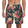 thumbnail image 3 of Uemuo Rose Flowers Pattern Mens Swim Trunks Quick Dry Board Shorts with Mesh Lining, Stretch Beach Shorts Quick Dry No-Chafing Board Shorts-XX-Large, 3 of 9