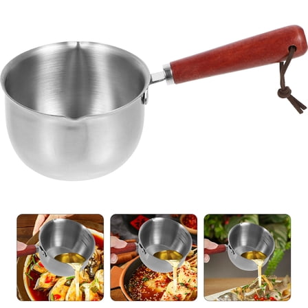 EXHUMKY Stainless Steel Butter Warmer Pot for Kitchen Use, Small Size, and Easy to Clean, 1 Piece